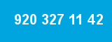 920 327 11 42 920 327 11 42